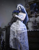 Blood Supply Corpse Bride Gothic Corset, Petticoat, Bloomer with Birdcage and Overdress