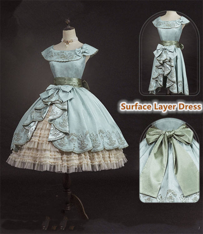 Embroidered Lily of the Valley Elegant Classic Lolita Dress