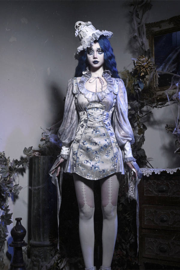 Blood Supply Corpse Bride Gothic Salopette and Accessories