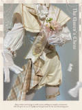 Queen's Game Ouji Lolita Blouse, Cape, Short Pants Pink Yellow Blue