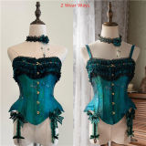 Silvia Oil Painting Lolita Skirt, Corset Top, Hat and Arm Cuffs