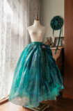 Silvia Oil Painting Lolita Skirt, Corset Top, Hat and Arm Cuffs