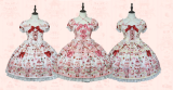 Antique Doll Strawberry Cake Sweet Lolita Dress, Blouse and Accessories