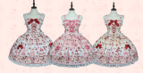 Antique Doll Strawberry Cake Sweet Lolita Dress, Blouse and Accessories