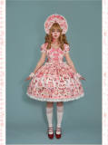 Antique Doll Strawberry Cake Sweet Lolita Dress, Blouse and Accessories