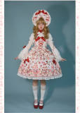 Antique Doll Strawberry Cake Sweet Lolita Dress, Blouse and Accessories