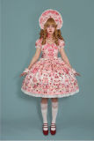 Antique Doll Strawberry Cake Sweet Lolita Dress, Blouse and Accessories