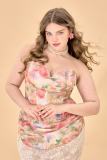 French Plus Size Flowers Corset Lace Skirt Dresses for Women