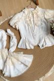 Withpuji Summer Black and White Shirt and Sleeves