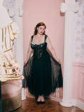 Black Dots Straps Plus Size Dress Plus Size Dresses for Women