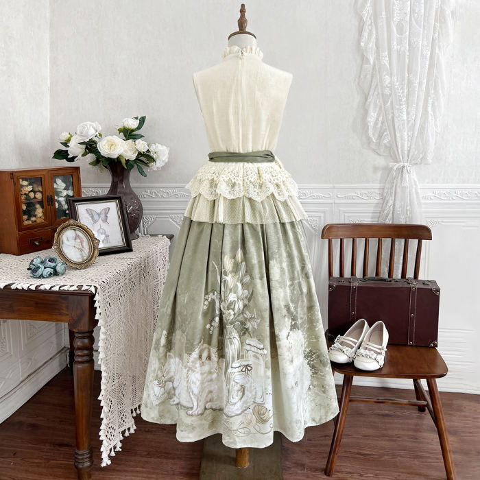 Morning Time Summer Lolita Set Top and Skirt
