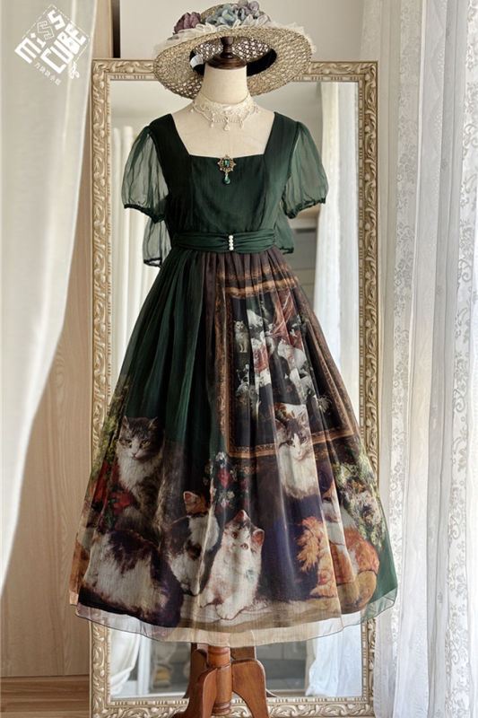 Miss Point Oil Painting Empire Waist Lolita Dress
