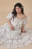 White Printed Tiered Plus Size Dress Plus Size Dresses for Women