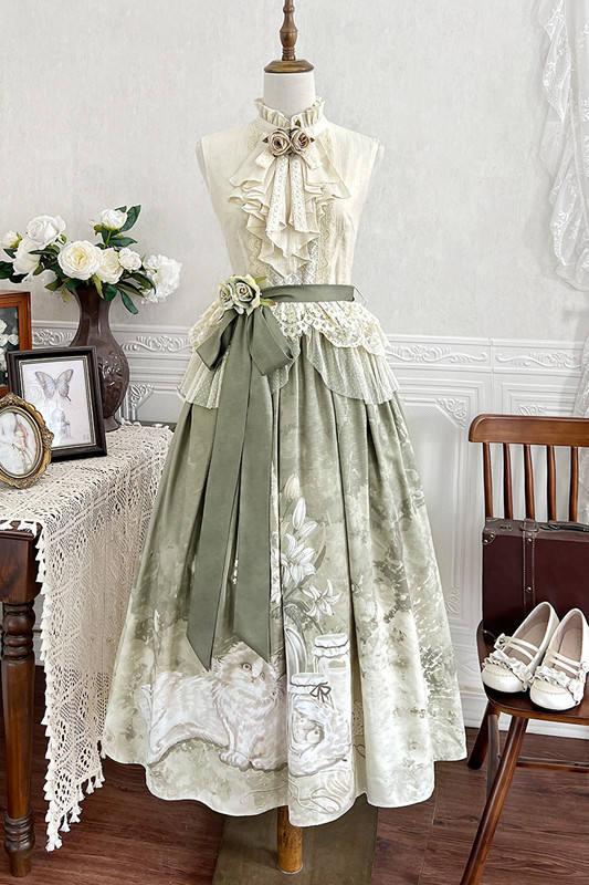 Morning Time Summer Lolita Set Top and Skirt