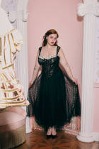 Black Dots Straps Plus Size Dress Plus Size Dresses for Women