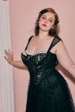 Black Dots Straps Plus Size Dress Plus Size Dresses for Women