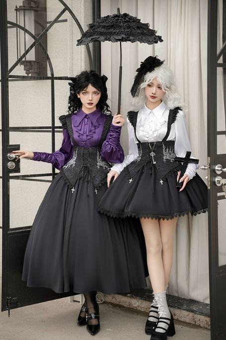 Withpuji Gothic Spring Salopette, Shirt, and Bib