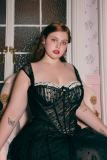 Black Dots Straps Plus Size Dress Plus Size Dresses for Women