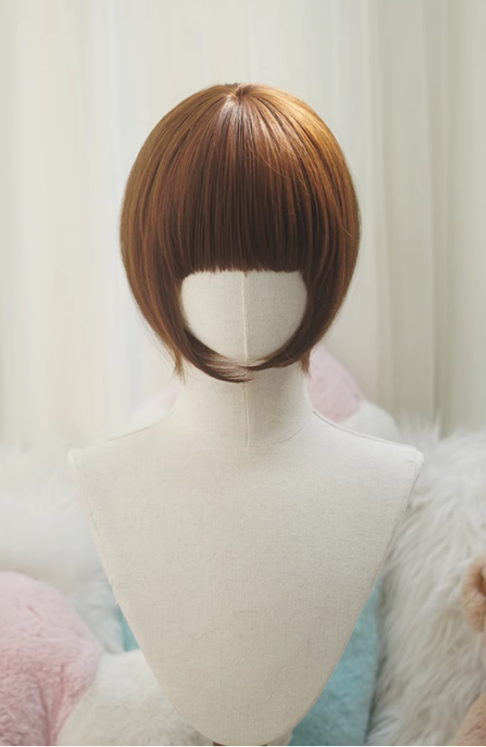 Yuchashui Bobo Short Wigs and Egg Roll Ponytail Claw Clips