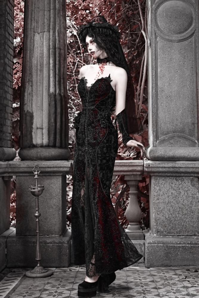 Blood Supply Scarlet Blood Peak Gothic Sleeves and Shawl