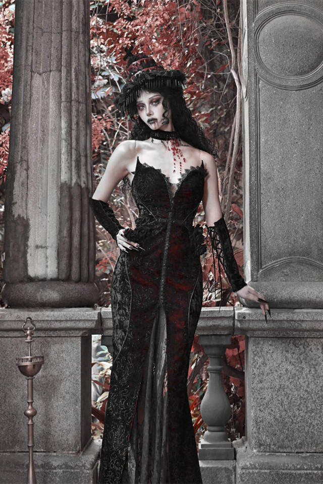 Blood Supply Scarlet Blood Peak Gothic Dress