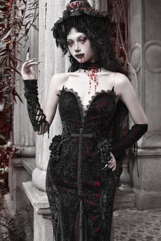 Blood Supply Scarlet Blood Peak Gothic Sleeves and Shawl
