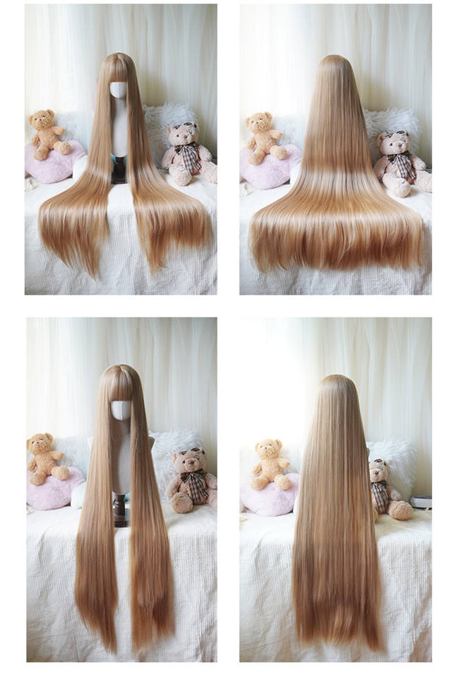 Yuchashui 120cm Super Long Straight Lolita Wig