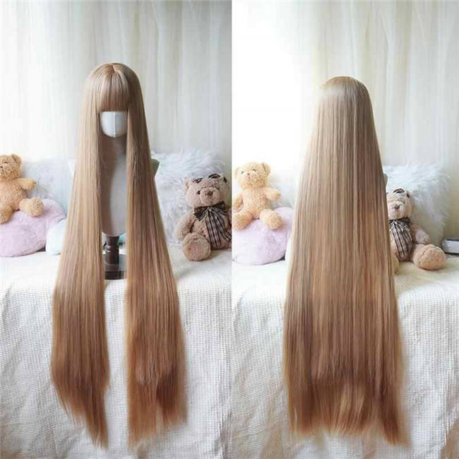Yuchashui 120cm Super Long Straight Lolita Wig