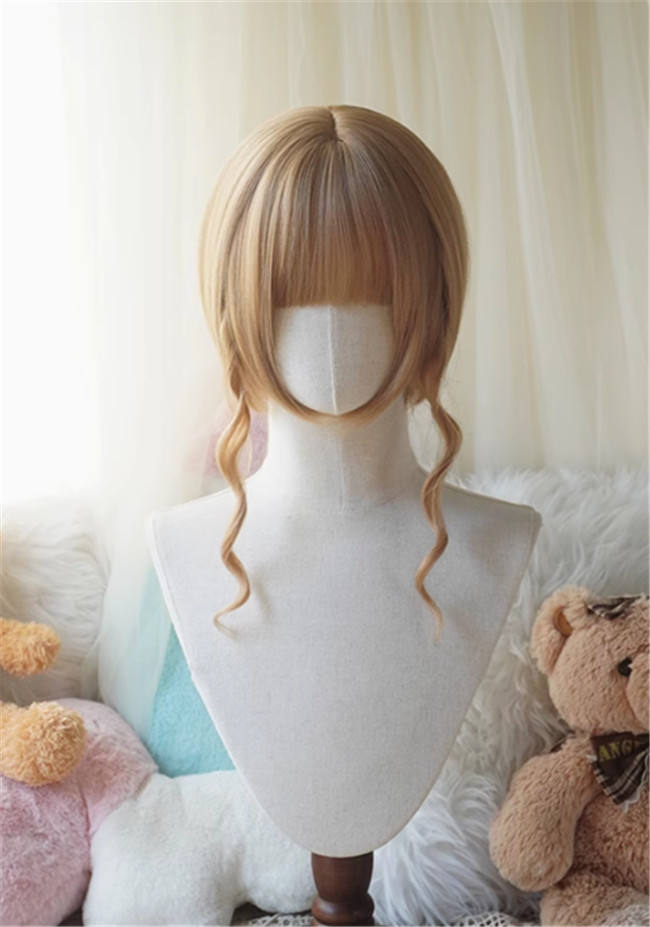 Yuchashui Bobo Short Wigs and Egg Roll Ponytail Claw Clips
