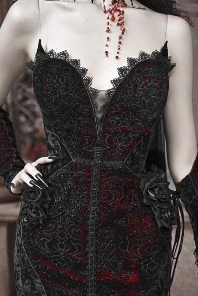 Blood Supply Scarlet Blood Peak Gothic Sleeves and Shawl