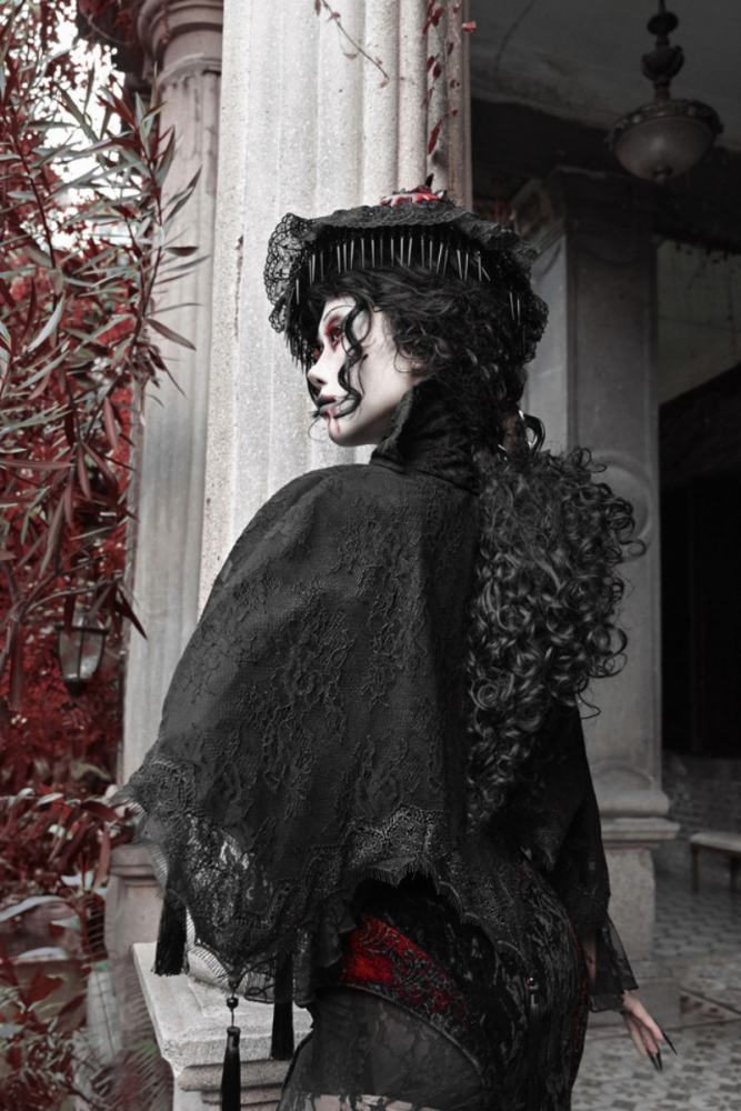Blood Supply Scarlet Blood Peak Gothic Sleeves and Shawl