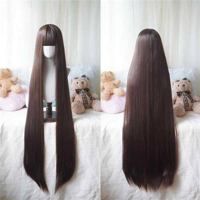 Yuchashui 120cm Super Long Straight Lolita Wig