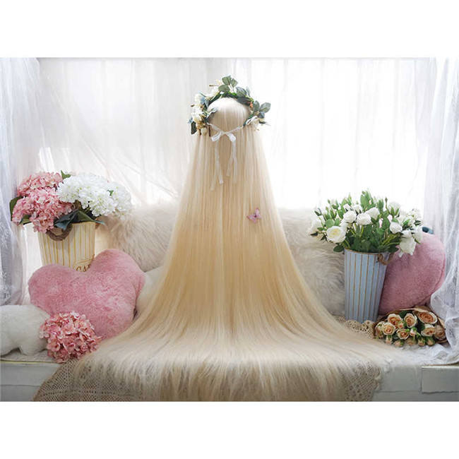 Yuchashui 120cm Super Long Straight Lolita Wig