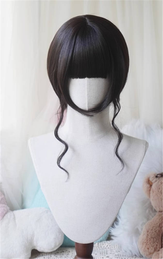 Yuchashui Bobo Short Wigs and Egg Roll Ponytail Claw Clips