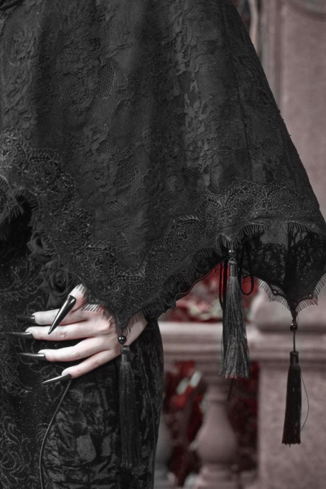 Blood Supply Scarlet Blood Peak Gothic Sleeves and Shawl