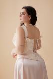 French Princess Plus Size Satin Corset Skirt Dresses for Women