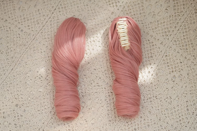 Yuchashui Bobo Short Wigs and Egg Roll Ponytail Claw Clips