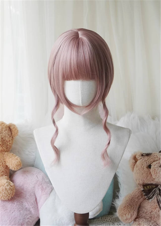 Yuchashui Bobo Short Wigs and Egg Roll Ponytail Claw Clips