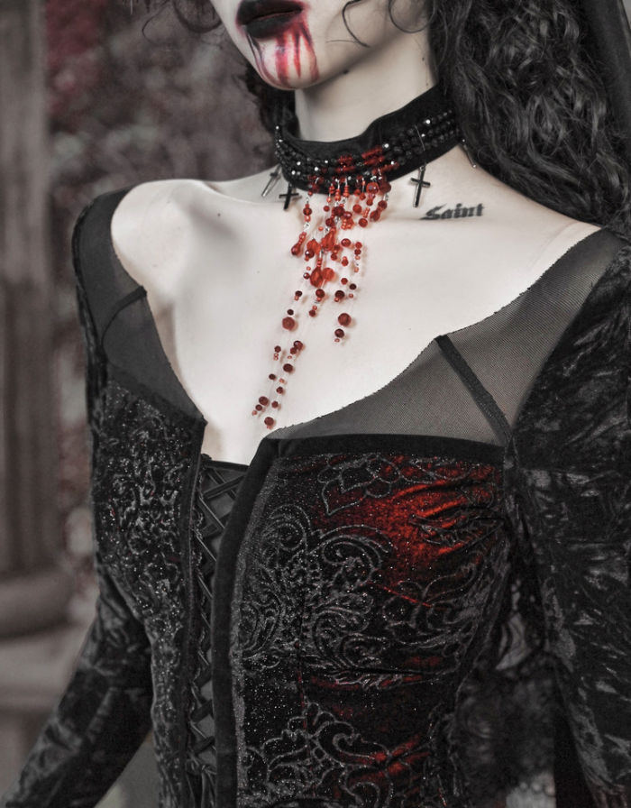 Blood Supply Scarlet Blood Peak Gothic Dress