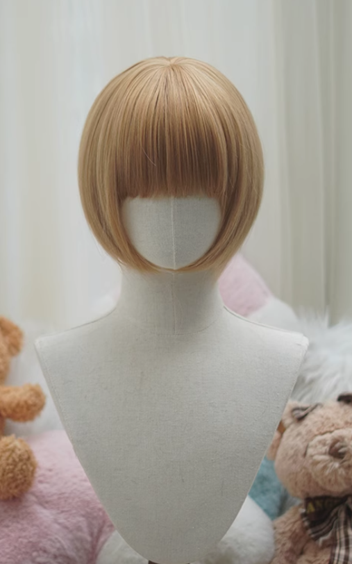 Yuchashui Bobo Short Wigs and Egg Roll Ponytail Claw Clips