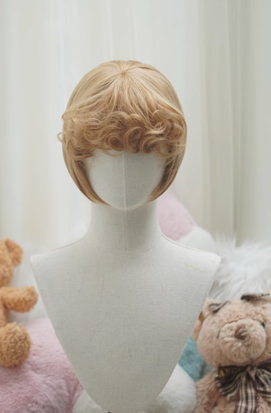 Yuchashui Bobo Short Wigs and Egg Roll Ponytail Claw Clips