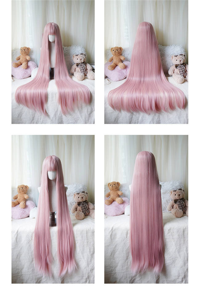 Yuchashui 120cm Super Long Straight Lolita Wig