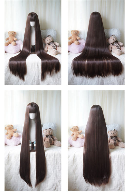 Yuchashui 120cm Super Long Straight Lolita Wig