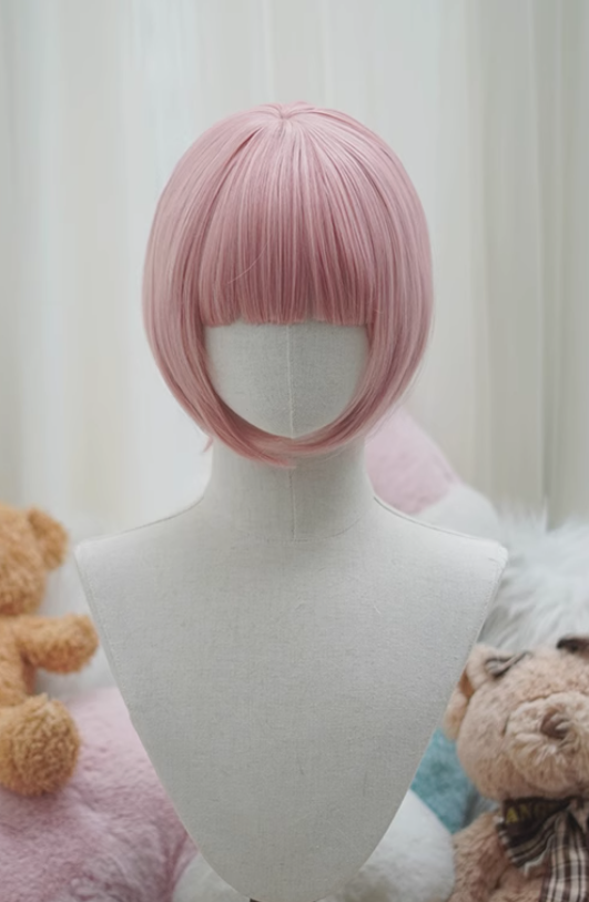 Yuchashui Bobo Short Wigs and Egg Roll Ponytail Claw Clips