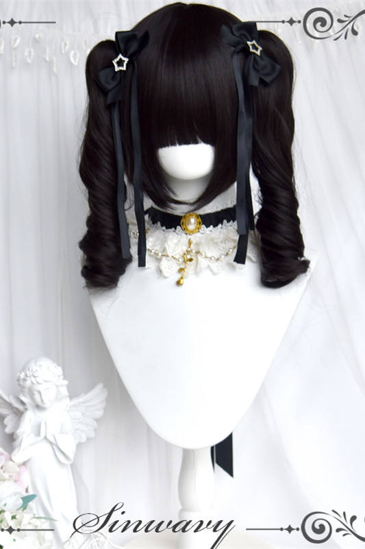 Sweet Short Hair and Roman Curl Ponytails Lolita Wig