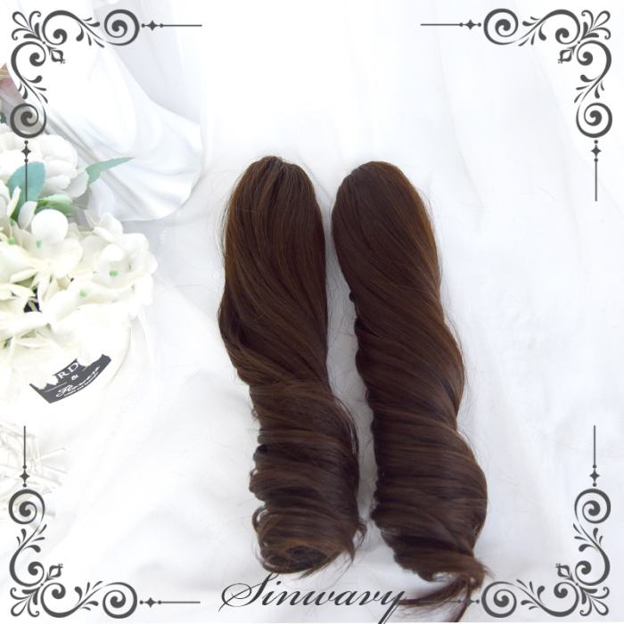 Sweet Short Hair and Roman Curl Ponytails Lolita Wig