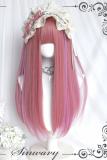 Sweet Pink Highlighted Purple Long Straight Hair Lolita Wig
