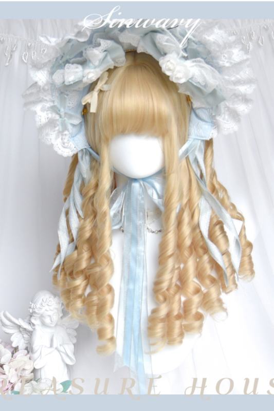 Golden Princess Long Roman Curl Hair Lolita Wig