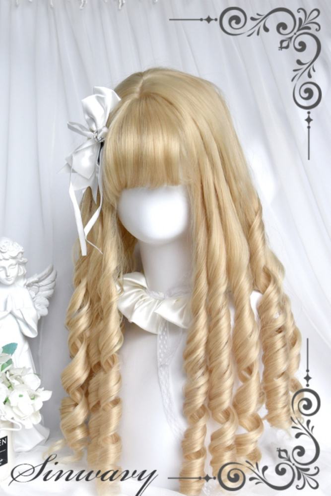 Golden Princess Long Roman Curl Hair Lolita Wig