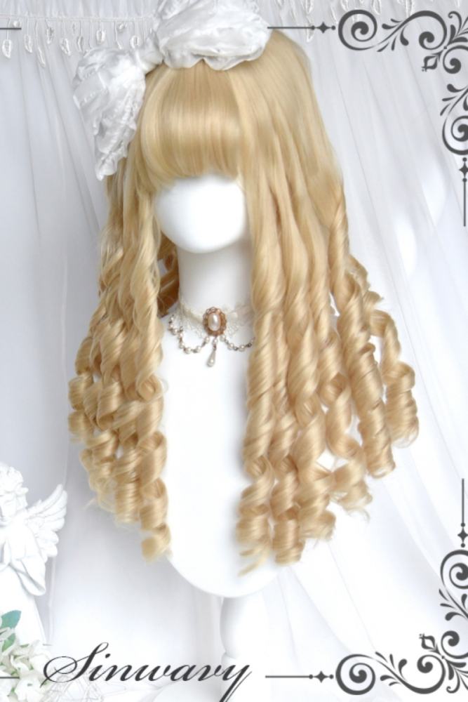 Golden Princess Long Roman Curl Hair Lolita Wig